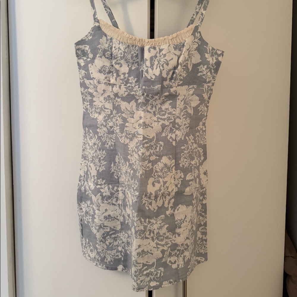 Floral linen Reformation mini dress